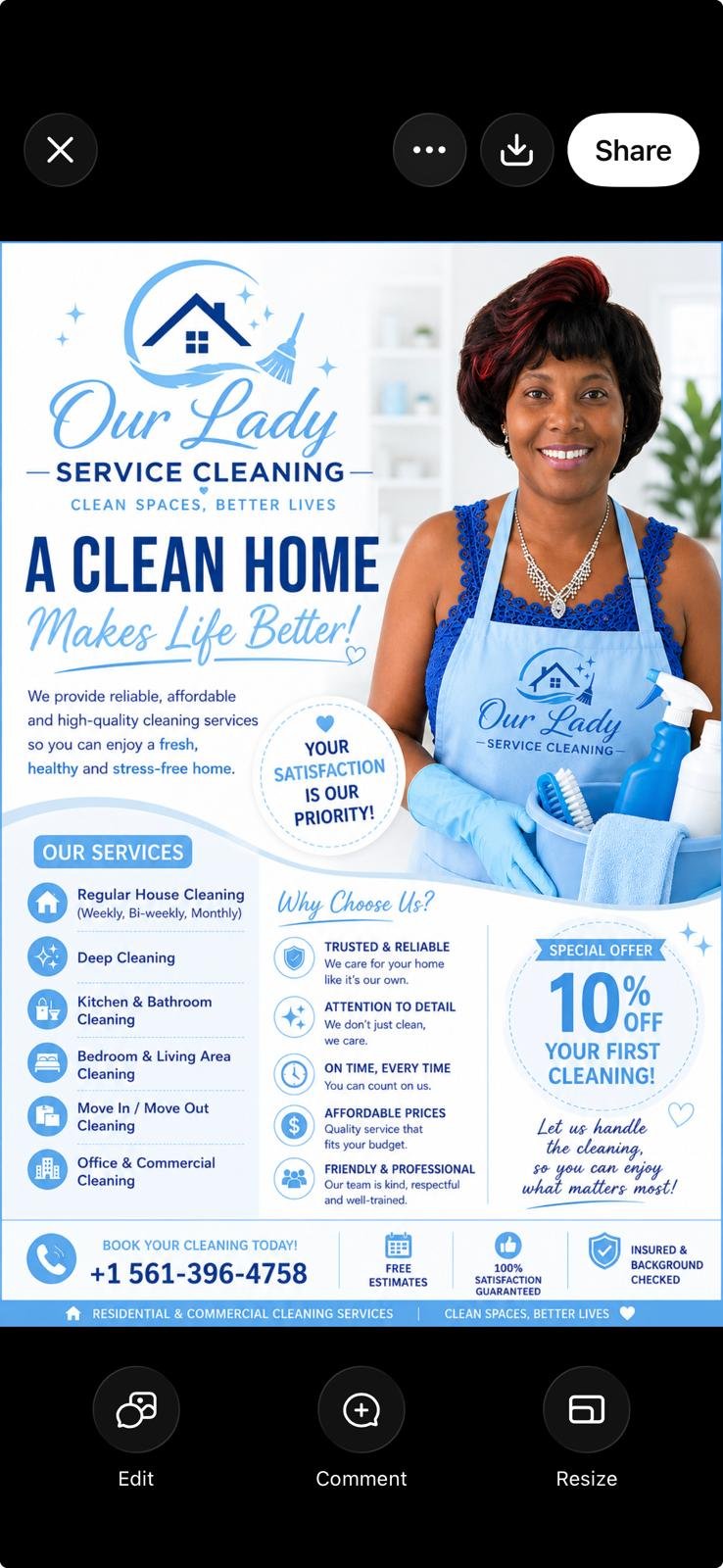 Our Lady Cleaning Services team member